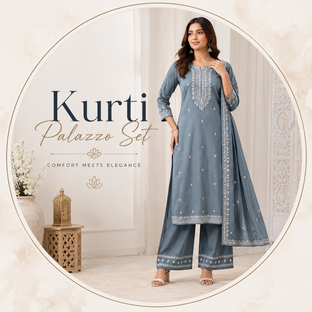 Kurti Palazzo Set