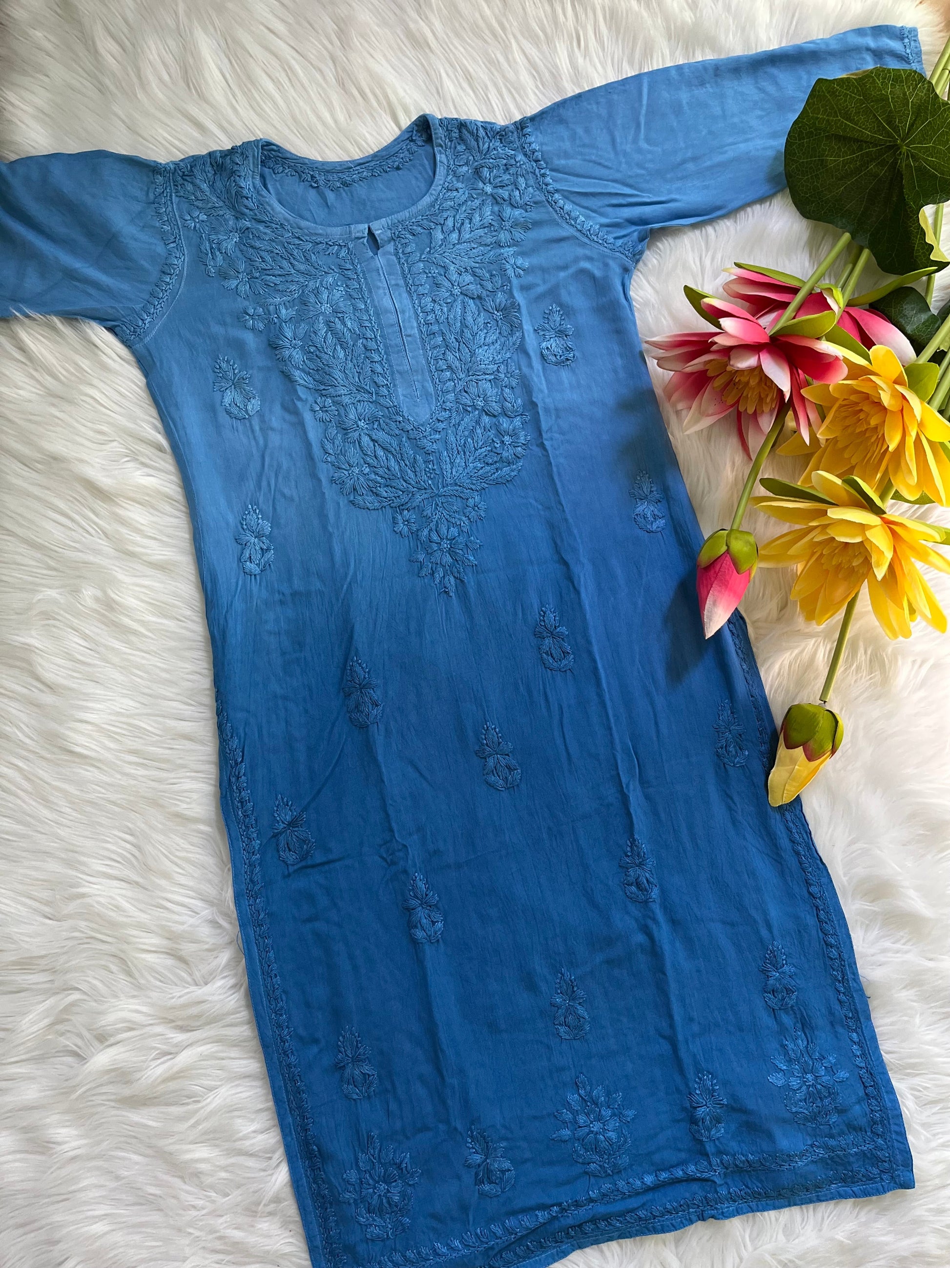 Roohi Rayon Ombré Set - Chikan Diaries