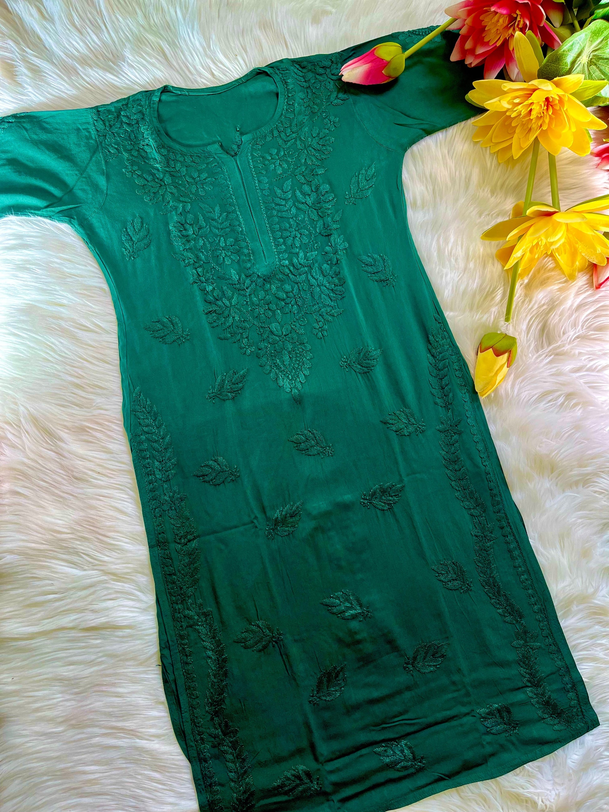 Rayon Dyed Cord Sets with Dupatta - Chikan Diaries