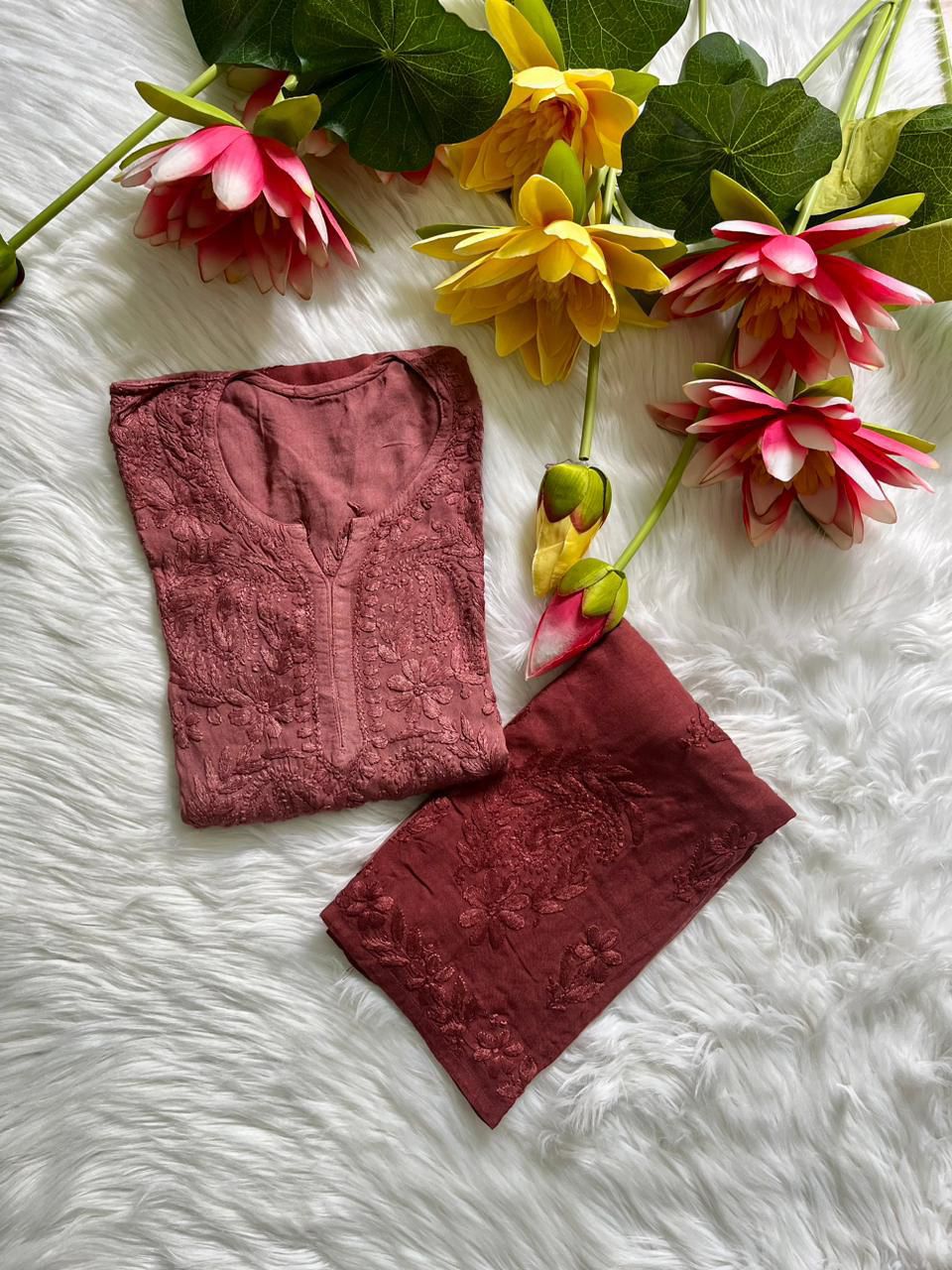 Avni Rayon Ombre Dyed Kurti & Plazo Set 🌸 - Chikan Diaries