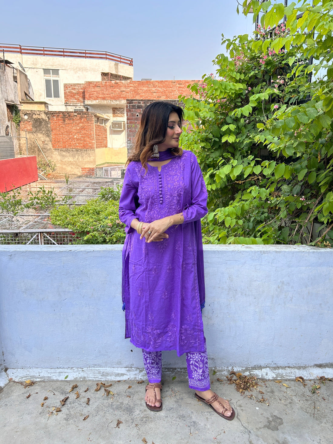 Anaya Dobby Cotton Dye Set - Chikan Diaries