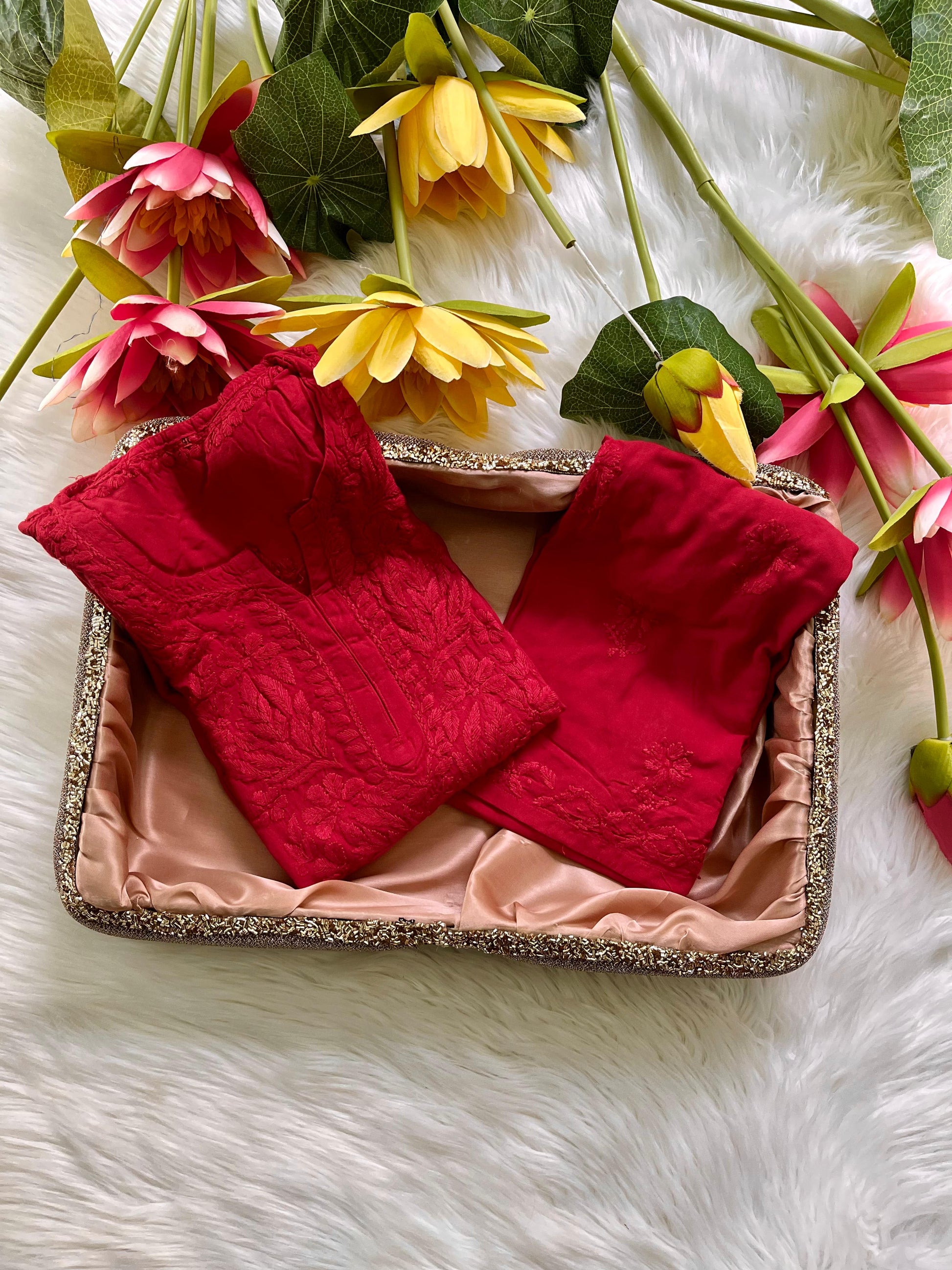 Zeba Ryon Dyed Kurti & Plazo Set ✨ - Chikan Diaries