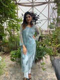 Zehra Organza Set – Bakhiya Handwork Elegance - Chikan Diaries