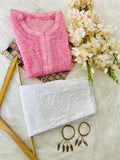Zehra Organza Set – Bakhiya Handwork Elegance - Chikan Diaries