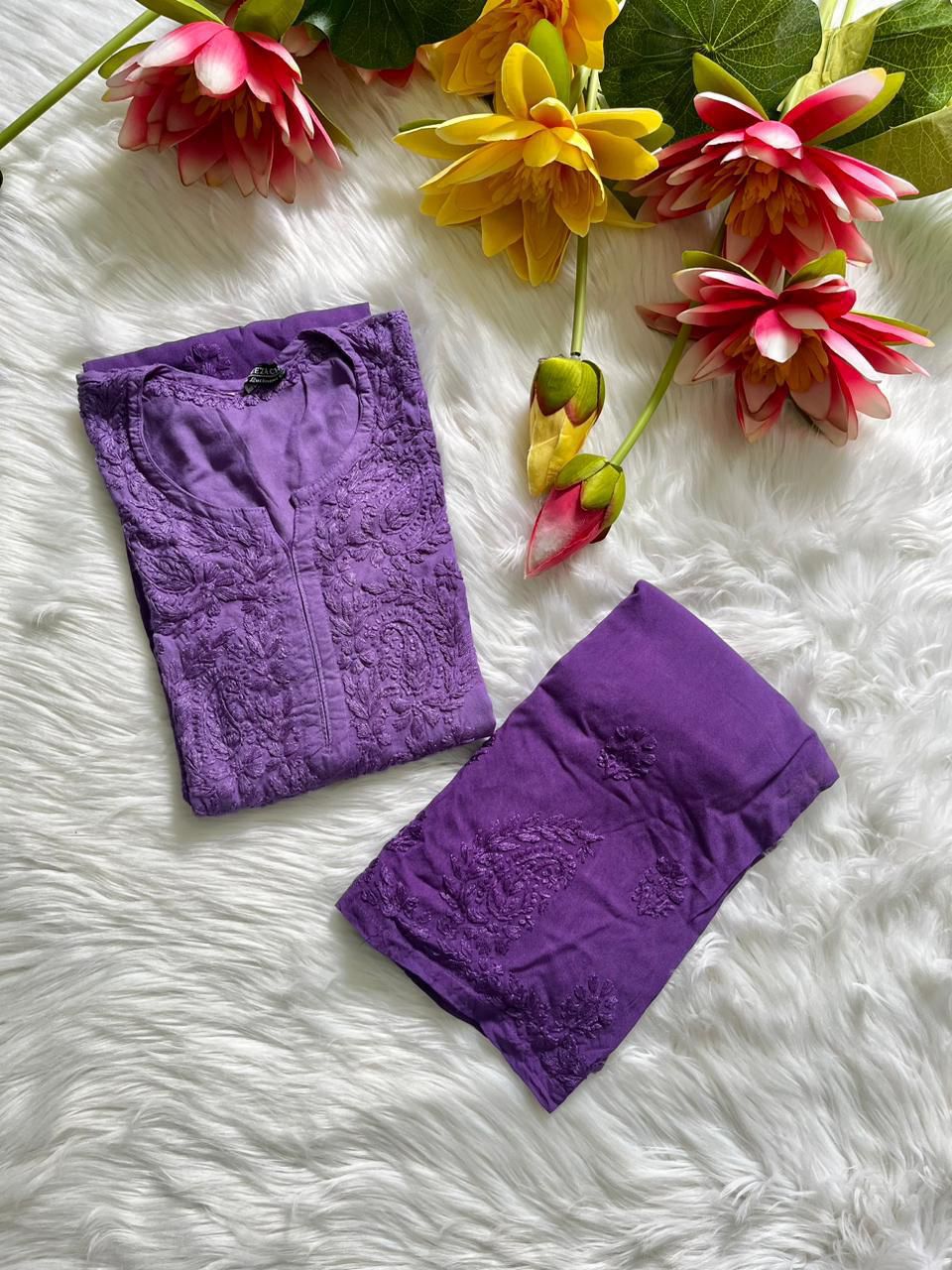 Avni Rayon Ombre Dyed Kurti & Plazo Set 🌸 - Chikan Diaries