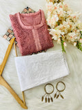 Zehra Organza Set – Bakhiya Handwork Elegance - Chikan Diaries