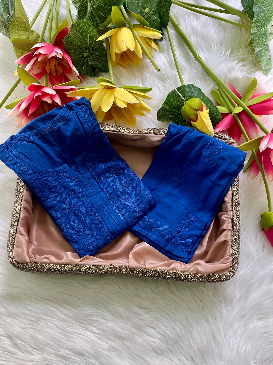 Zeba Ryon Dyed Kurti & Plazo Set ✨ - Chikan Diaries