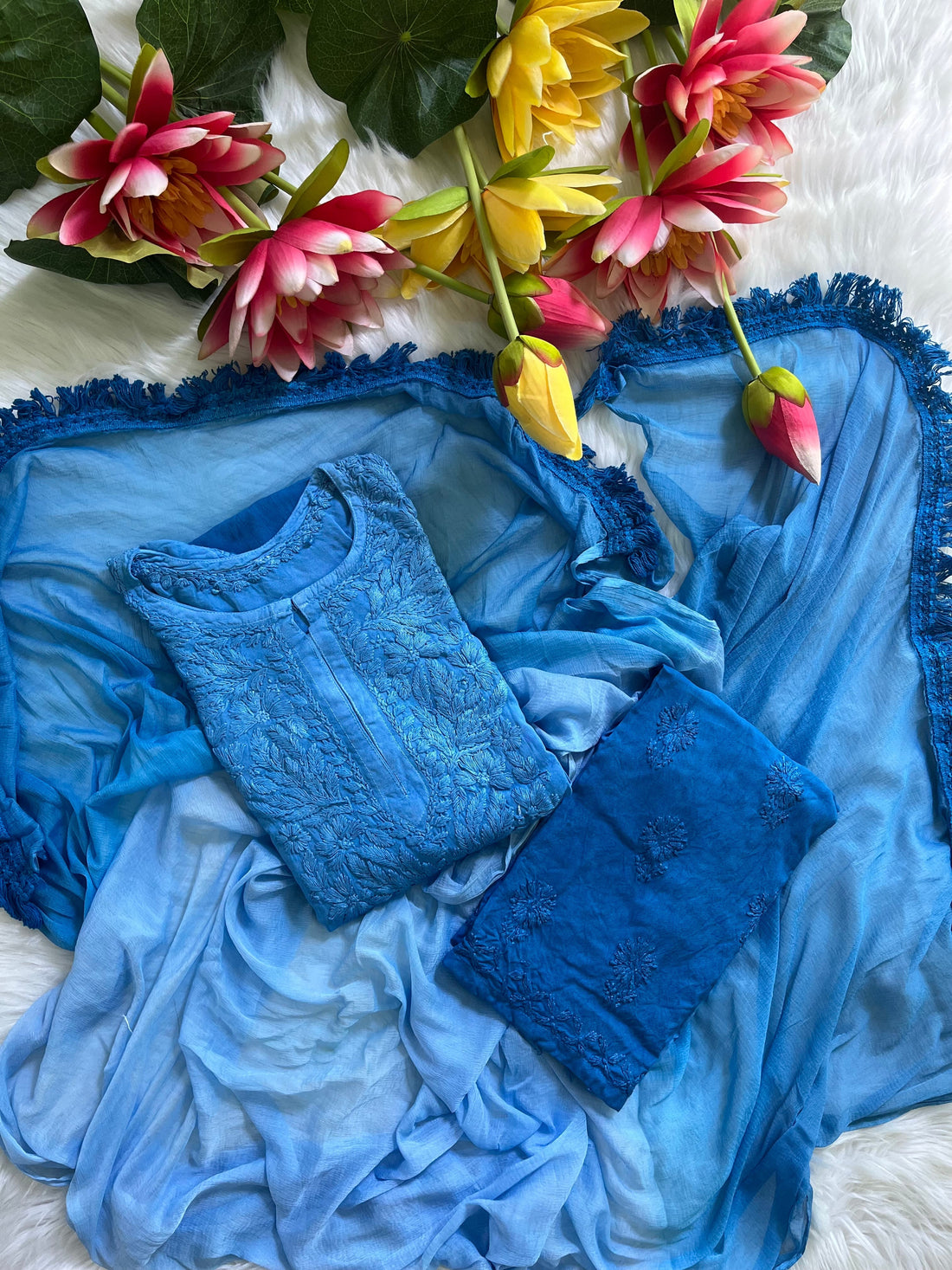 Roohi Rayon Ombré Set - Chikan Diaries