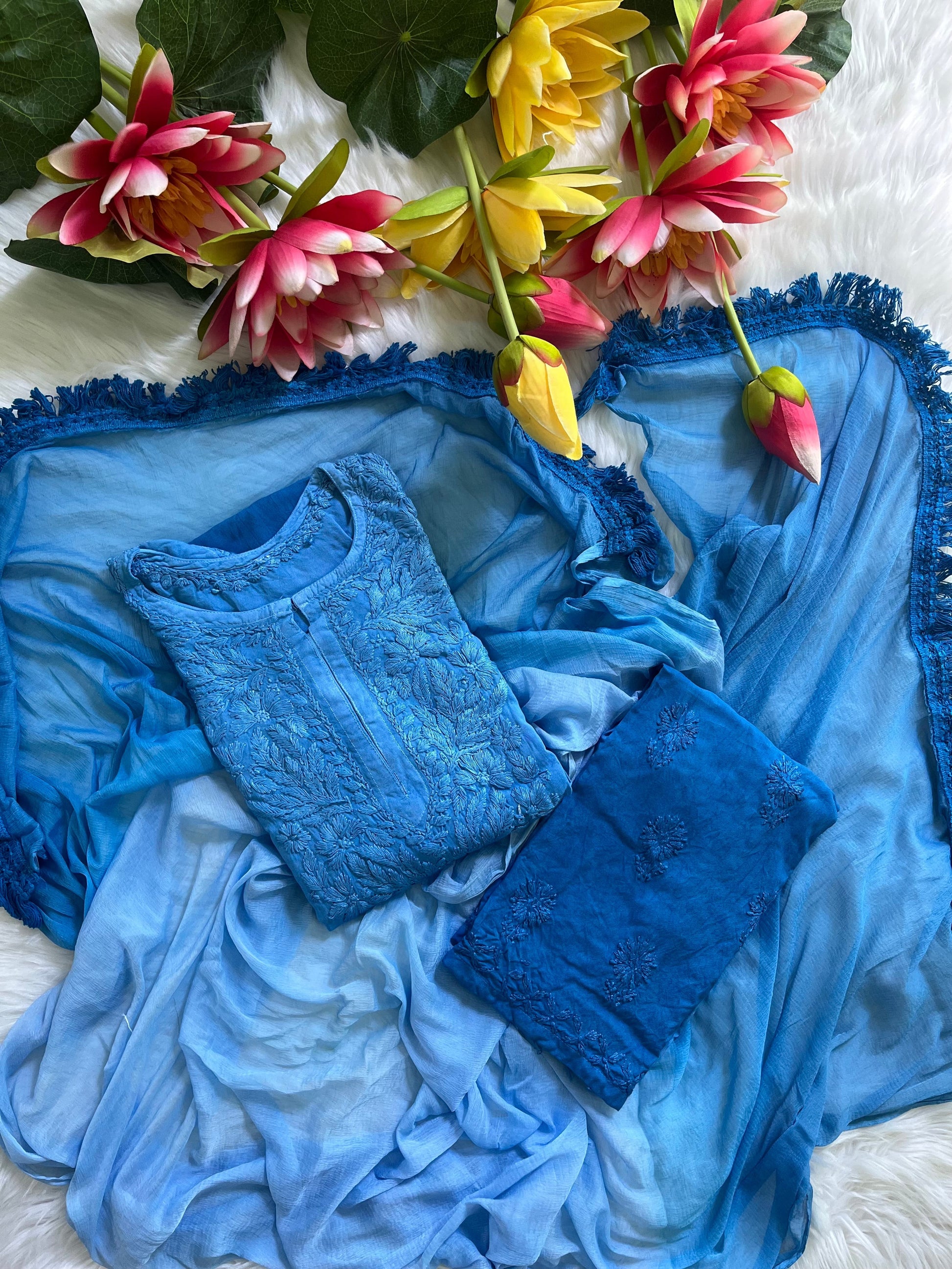 Roohi Rayon Ombré Set - Chikan Diaries
