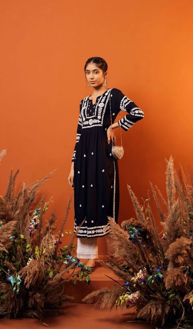 Meher Modal Kurti – Bangle Work Elegance - Chikan Diaries