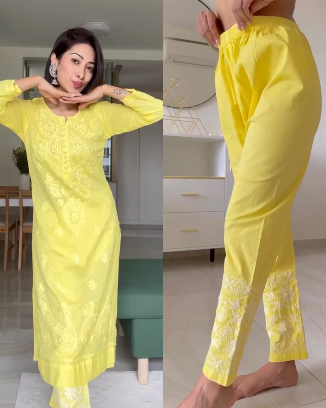 Aafreen Dobby Cotton Set – Everyday Elegance - Chikan Diaries