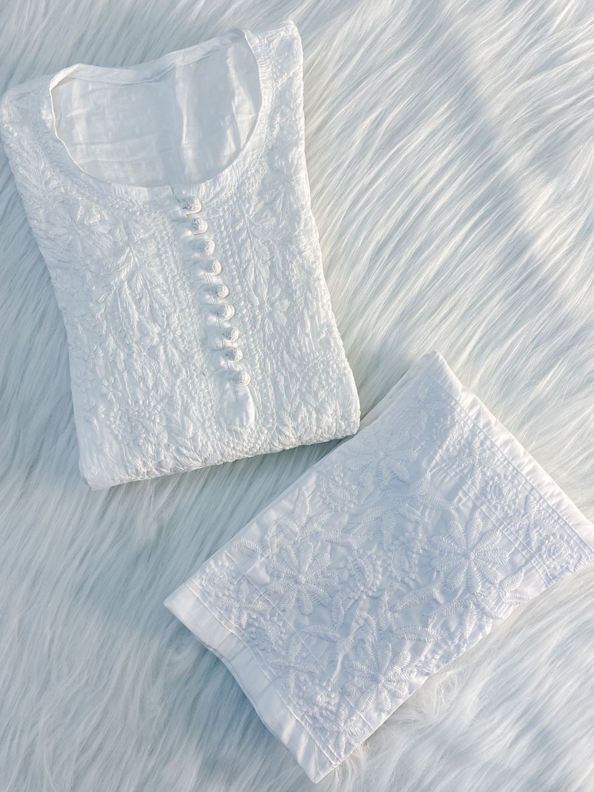 Aafreen Dobby Cotton Set – Everyday Elegance - Chikan Diaries