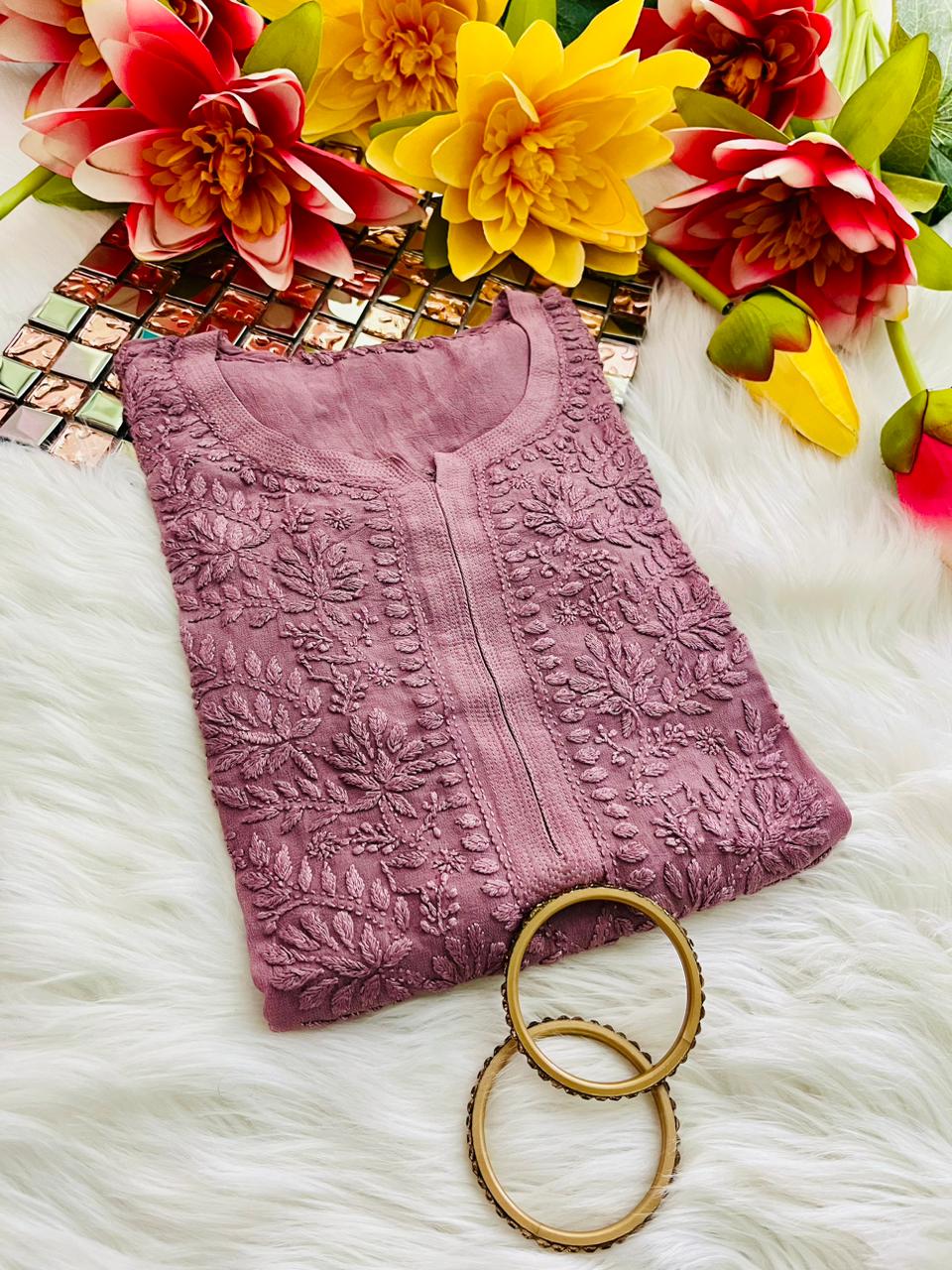 Saanvi Viscose Ghaspatti Kurti - Chikan Diaries
