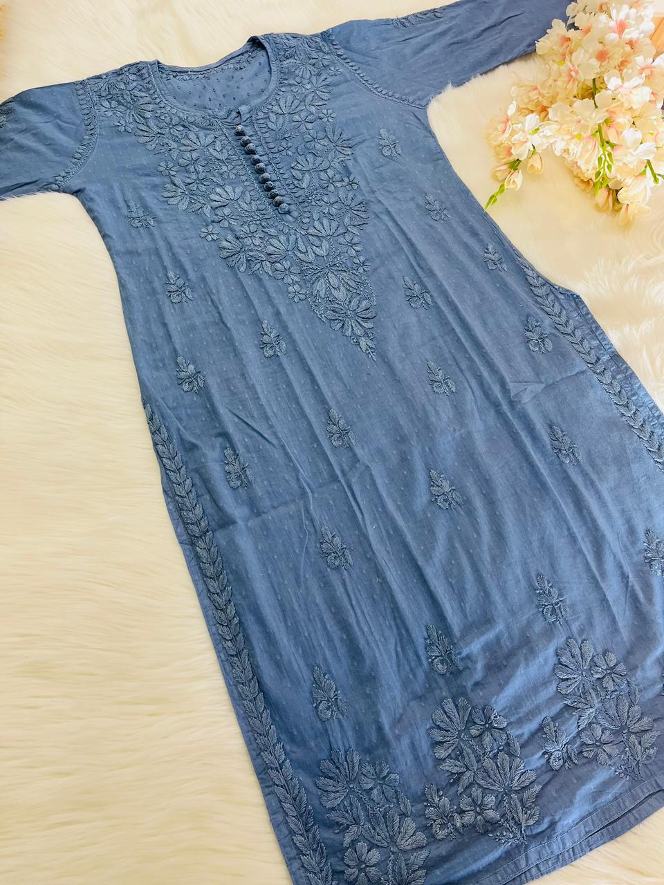 Anaya Dobby Cotton Dye Set - Chikan Diaries