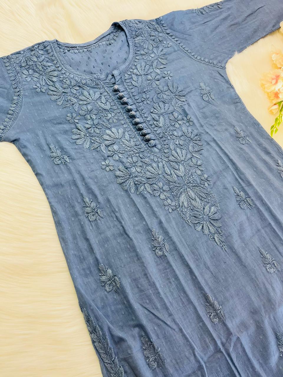 Anaya Dobby Cotton Dye Set - Chikan Diaries