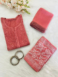 Anaya Dobby Cotton Dye Set - Chikan Diaries
