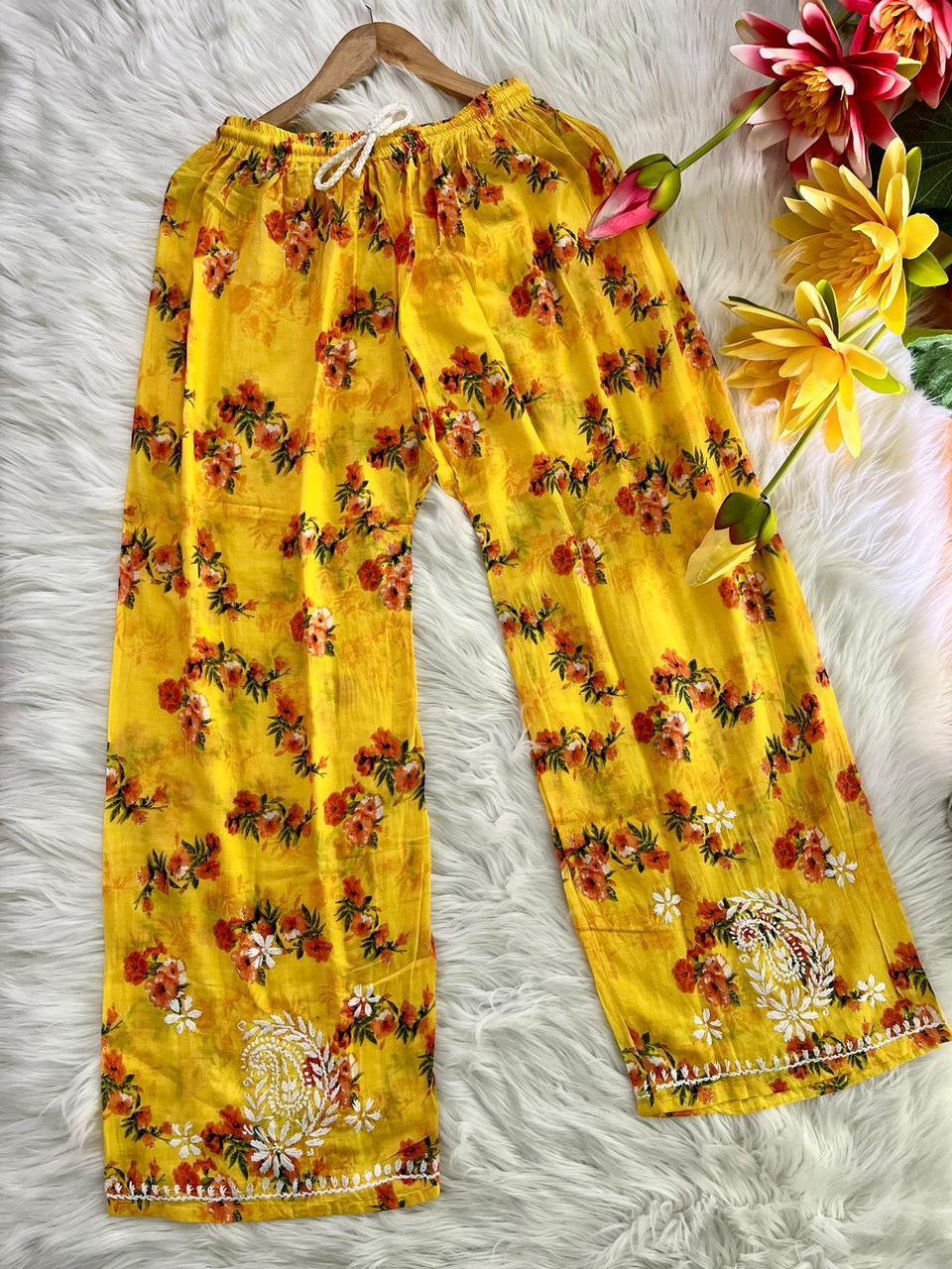 Exclusive Mul Mul Long Printed Co-ord Set - Chikan Diaries