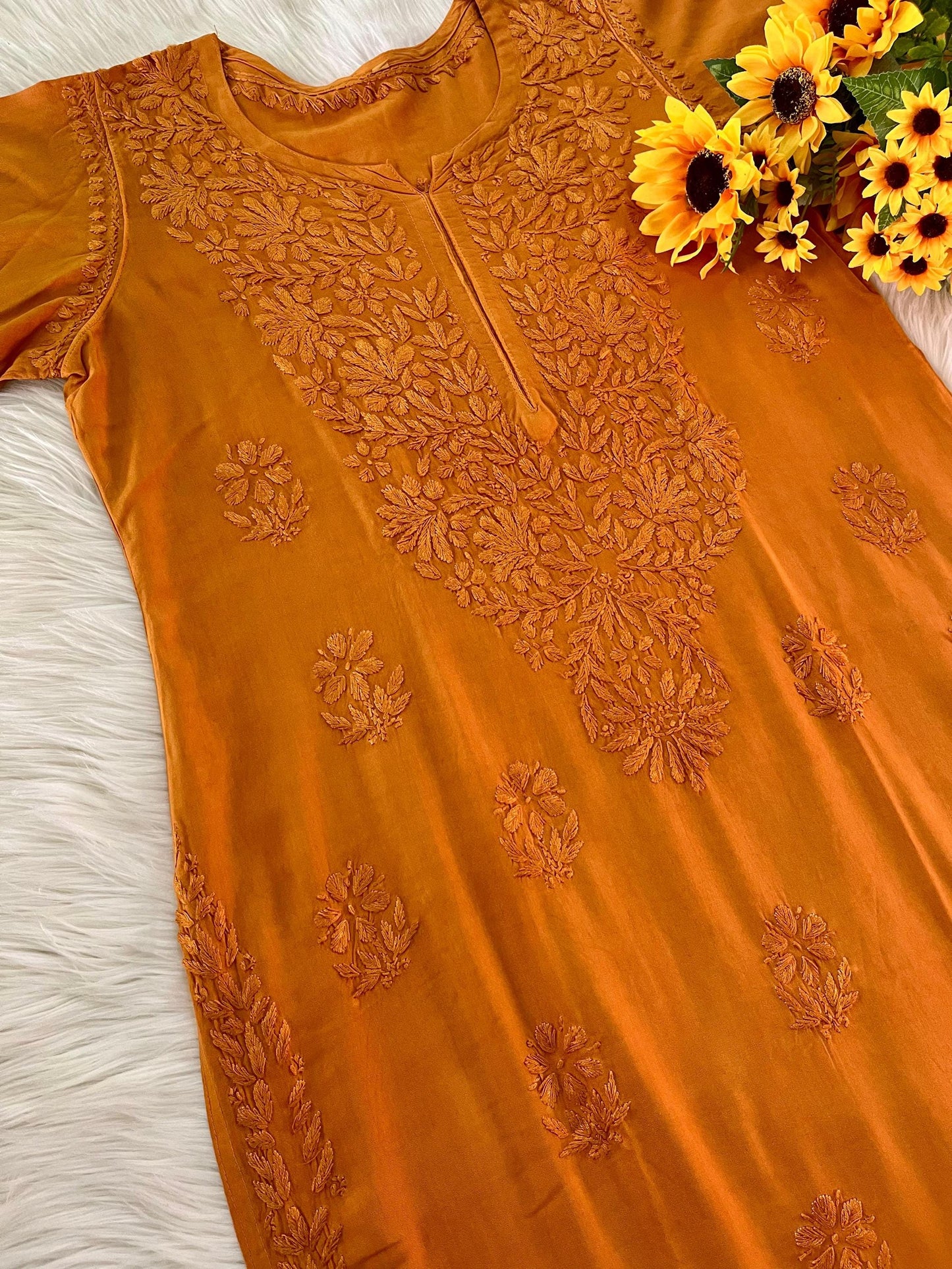 Chikankari Kurta Set Rayon Blend: Ghaspatti Handwork, Lightweight 2pc, Soft Fabric Traditional Wear