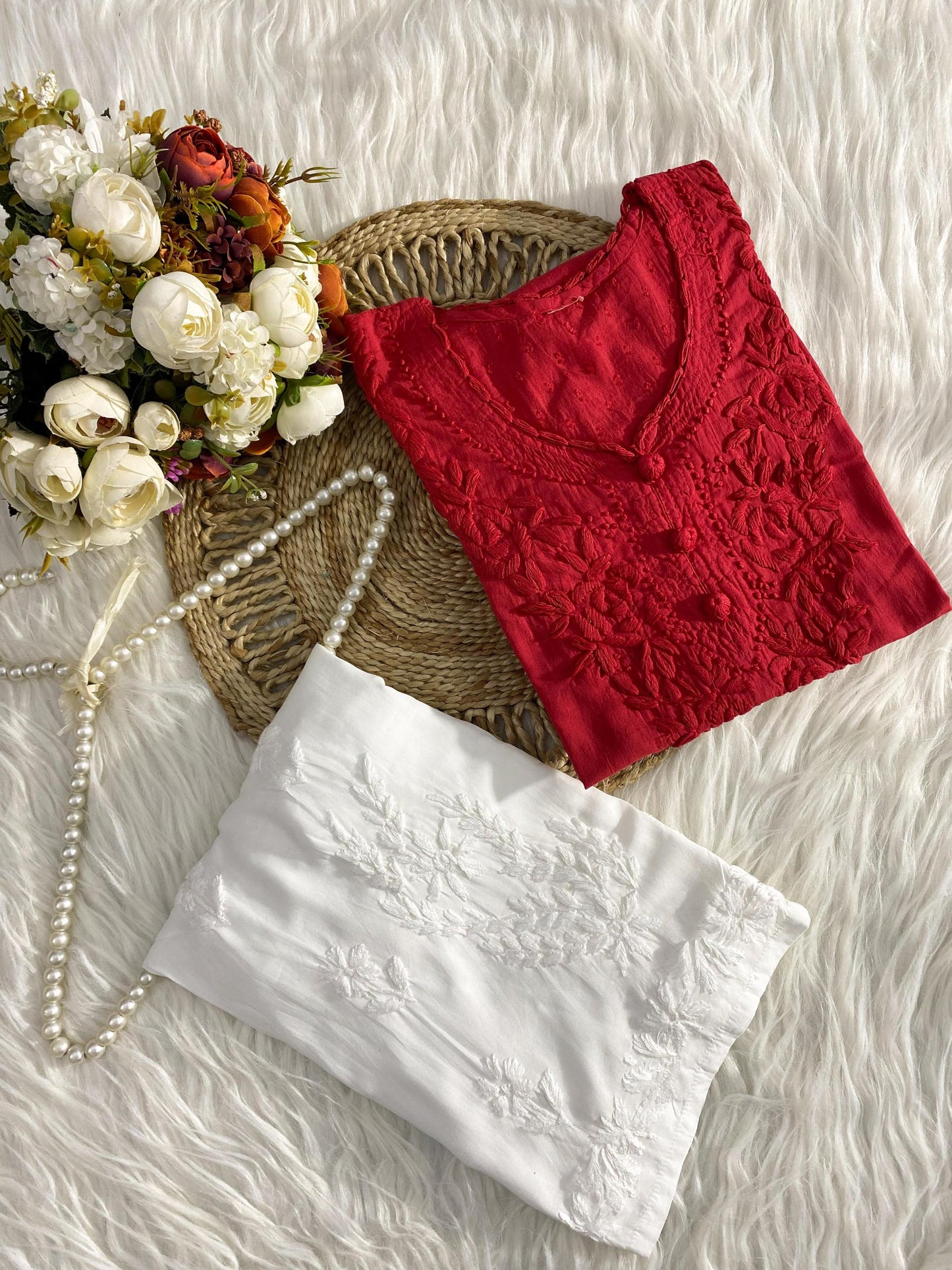 Butter Soft Dobby Cotton Short Top, Handcrafted Chikankari Tunic, Lucknowi Embroidered Boho Blouse, Summer Plus Size Ethnic Kurti