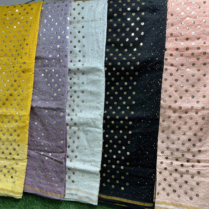 Chikan Chanderi Silk Saree: Dyeable Mukesh Handcrafted Bridal Wedding Ethnic Drape, Luxurious Artistry
