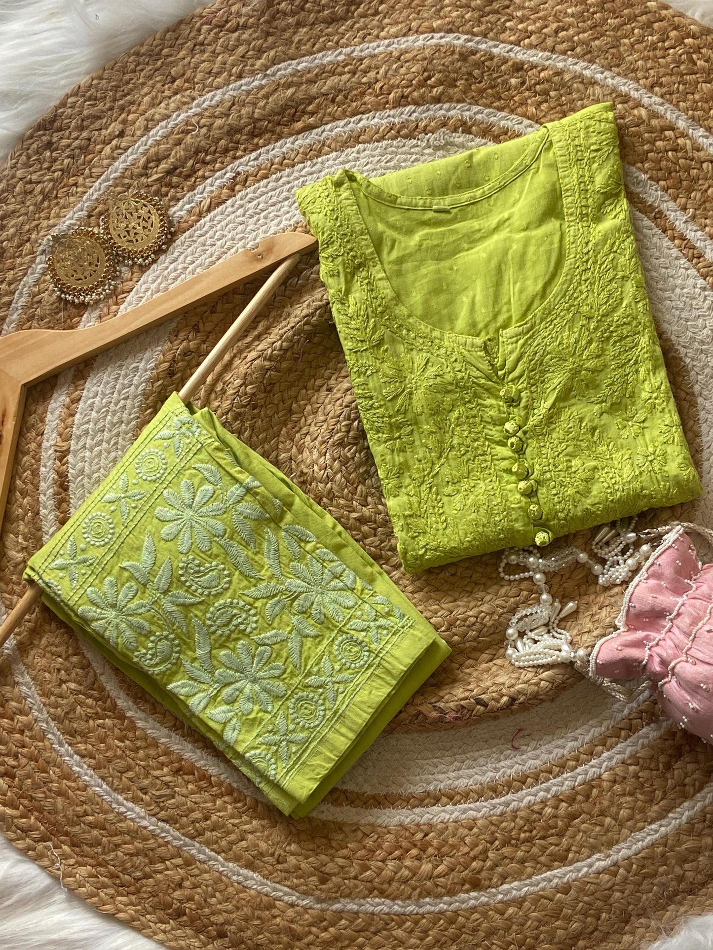 Dyeable Chikankari Dobby Cotton Kurti, Handcrafted Lucknowi Indian Tunic, Custom Color Summer Ethnic Top, Plus Size Soft Cotton Kurta