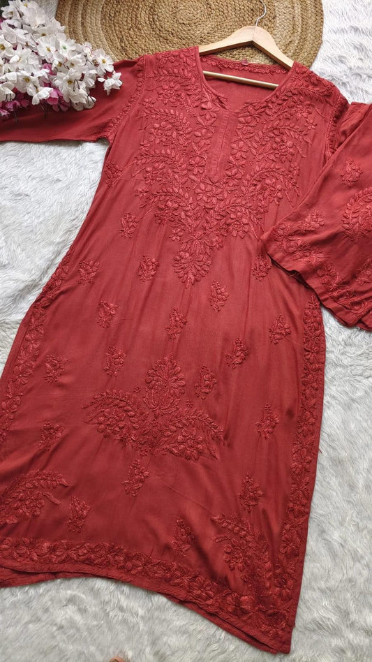 Rayon Dyed Suit Set | Handcrafted Kurti Palazzo Set | Soft Breathable Ethnic Wear | Indian Traditional Dress | Artisan Made