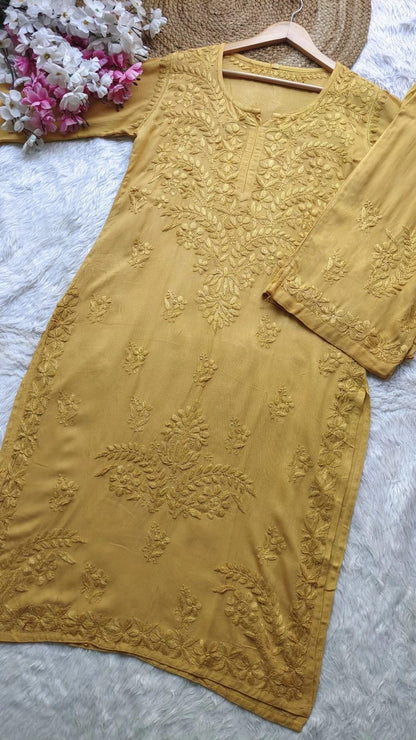 Rayon Dyed Suit Set | Handcrafted Kurti Palazzo Set | Soft Breathable Ethnic Wear | Indian Traditional Dress | Artisan Made
