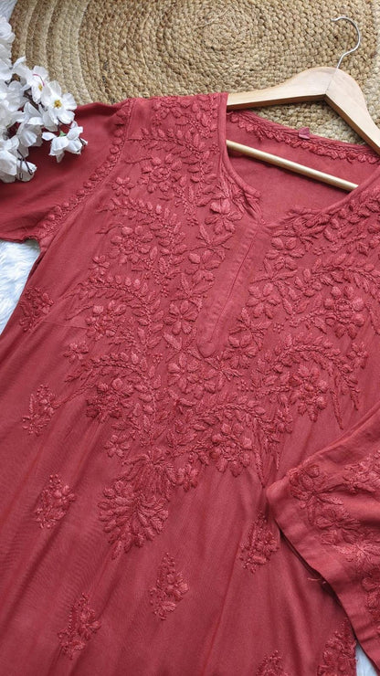 Rayon Dyed Suit Set | Handcrafted Kurti Palazzo Set | Soft Breathable Ethnic Wear | Indian Traditional Dress | Artisan Made