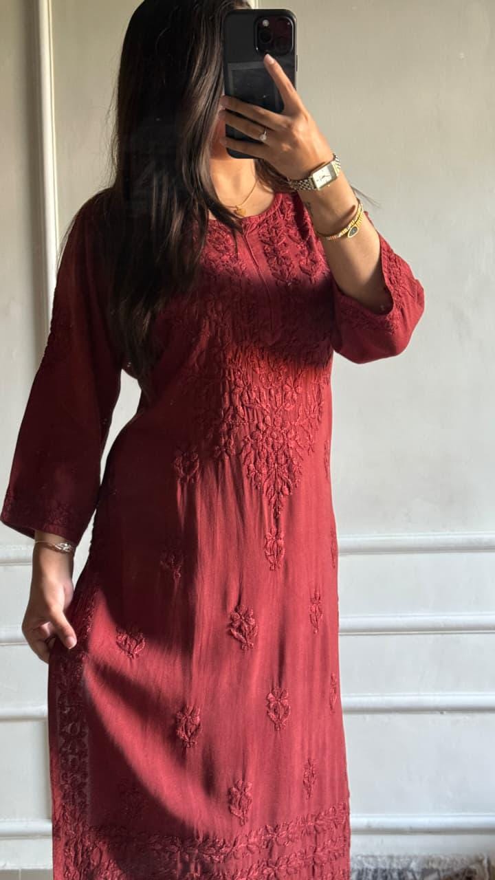 Heavy Daman Work Rayon Set | Hand Embroidered Palazzo Kurti | Soft Fabric | Indian Ethnic Wear | Artisan Crafted