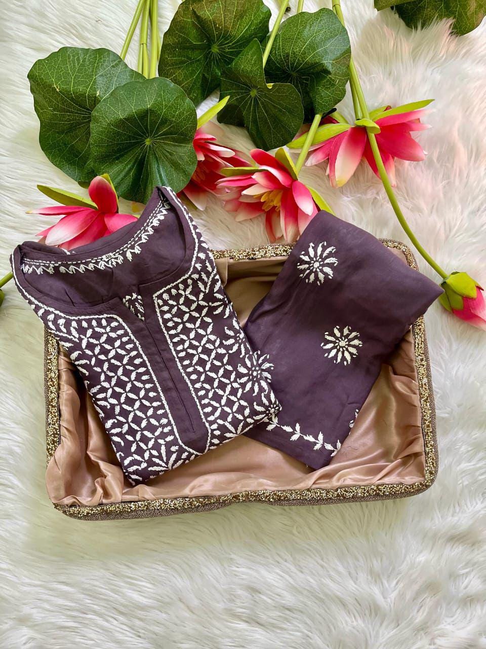 Indian Rayon Kurti Palazzo Set | Ghaspatti Embroidery Work from India | Traditional Ethnic Wear for Women | Desi Suit Set | Festival Outfit