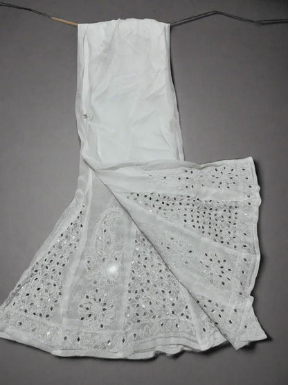 Indian Chikankari Sharara Pants | Hand Embroidered Lucknow Work from India | Traditional Flared Pants for Women | Desi Ethnic Bottom Wear