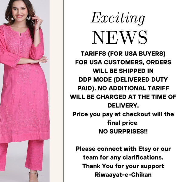 Authentic Handmade Lucknowi Chikankari Set Henna Green Rayon Cotton Soft Breathable Kurta Palazzo Dupatta Traditional Festive Salwar Suit