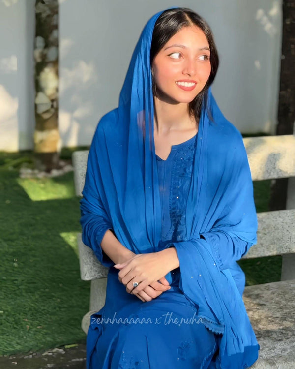 Blue Kurti Set Rayon 3 Piece Suit, Gota Patti Work, Festive Suit, Navratri Outfit, Eid Outfit, Diwali Dress Blue Ethnic From India