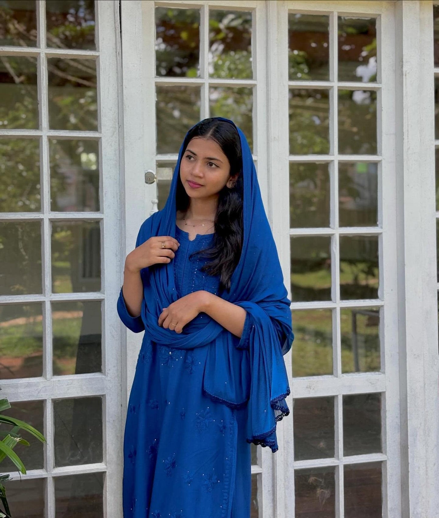 Blue Kurti Set Rayon 3 Piece Suit, Gota Patti Work, Festive Suit, Navratri Outfit, Eid Outfit, Diwali Dress Blue Ethnic From India