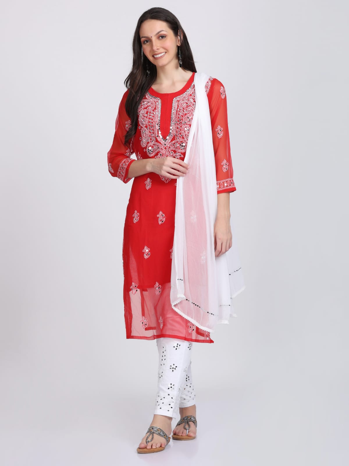 Mirror Gala Booti Kurti – Sparkle with Subtlety ✨ - Chikan Diaries