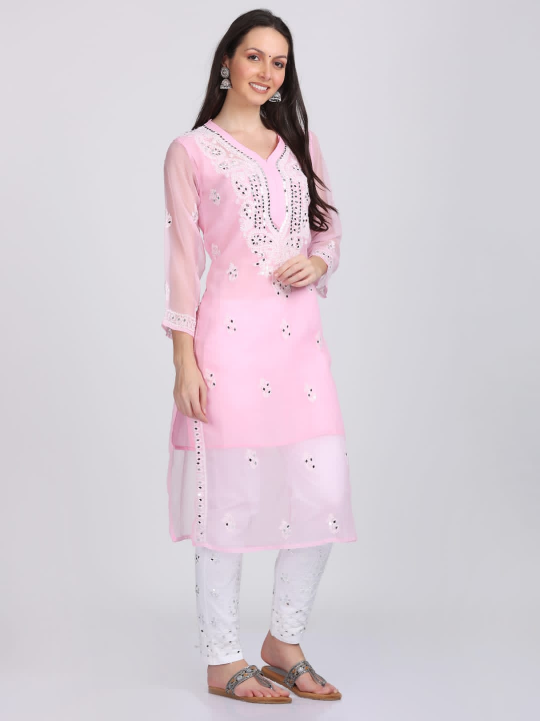 Mirror Gala Booti Kurti – Sparkle with Subtlety ✨ - Chikan Diaries