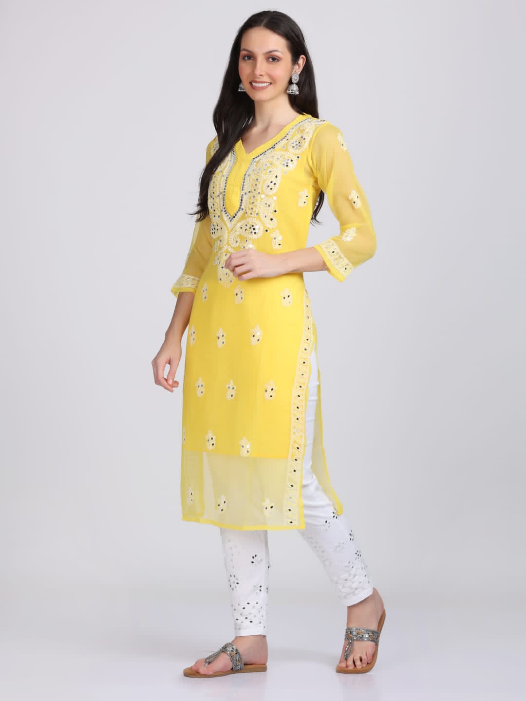 Mirror Gala Booti Kurti – Sparkle with Subtlety ✨ - Chikan Diaries