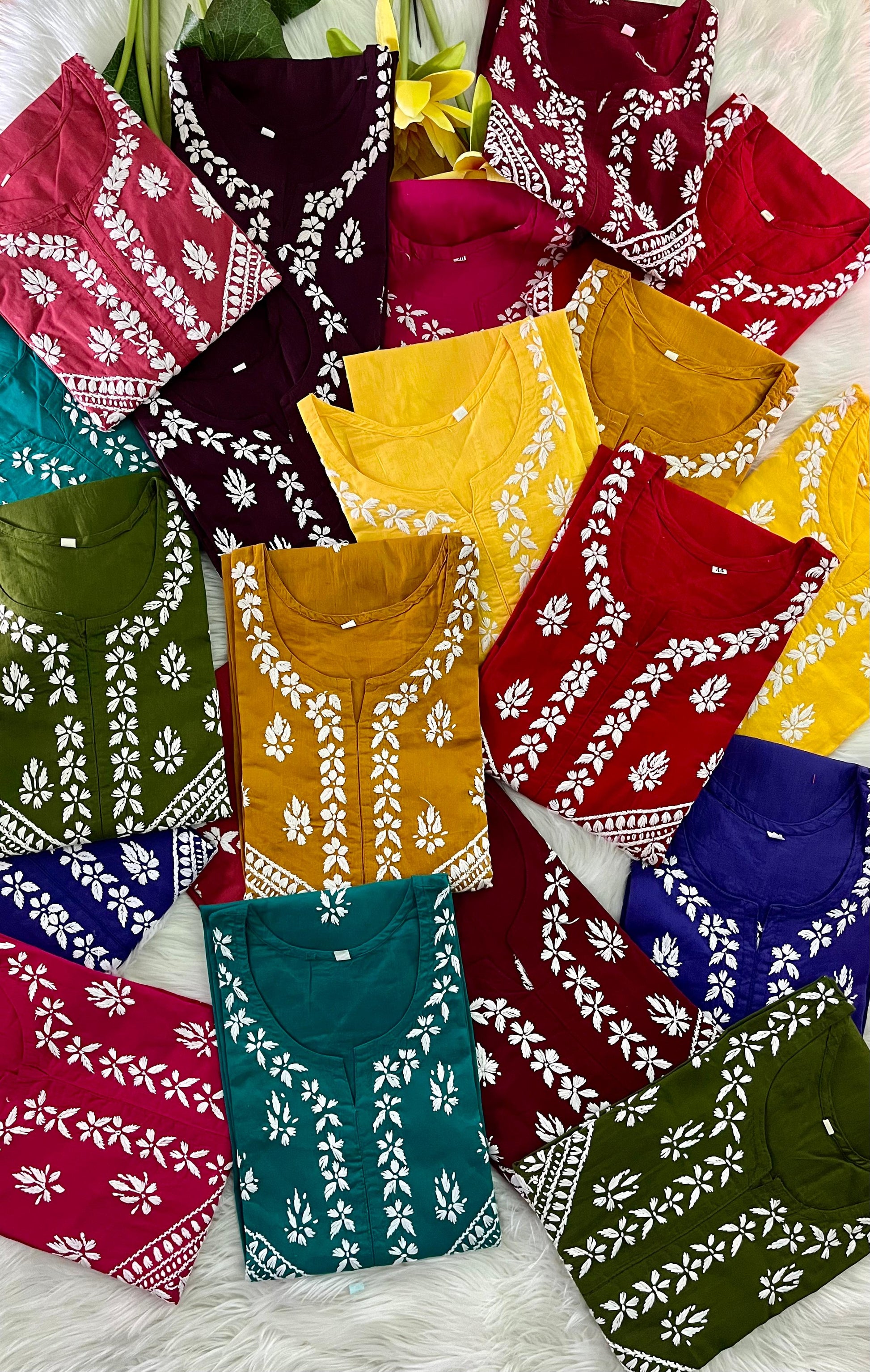 Double the Grace – Chikankari Cotton Kurtis Combo Offer - Chikan Diaries